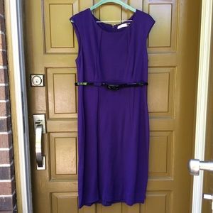 Purple Calvin Klein sheath dress